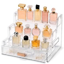 Clear Makeup Organizer Countertop for Vanity, Perfume Display Stand