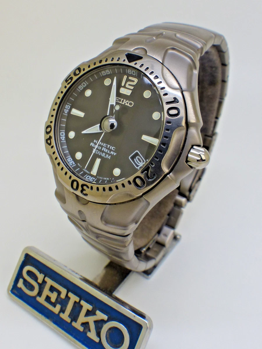Reloj Seiko Kinetic Relé Automático Titanio 5J22-0B89 Ref: SMA079 Solo Ex/Pantalla