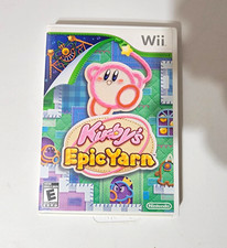 Nintendo Kirby's Epic Yarn (Nintendo Wii) Complete Case Manual Disc Multiplayer