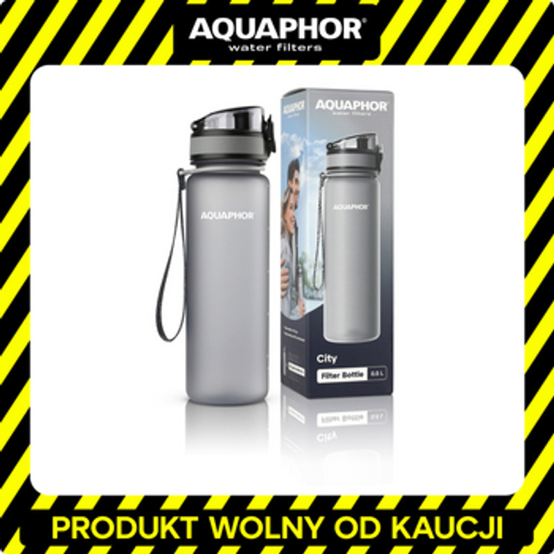 4744131015767 Butelka filtrujca Aquaphor CITY Tritan 0,5l kolor szary i wkad f