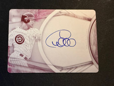 2018 Topps Tribute Willson Contreras Auto 1/1 Magenta Printing Plate