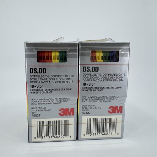 2x BOITE SCELLÉE de 10 disquettes 3,5" 3M DS DD (20 au total) couleur anneaux olympiques - Photo 2/6