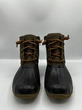 Sperry Women's Saltwater Duck Boots Size 5 Olive Green Model STS99729 NWOB