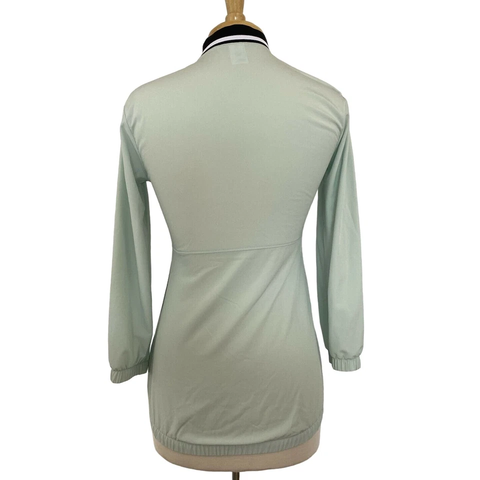 Chaqueta ZELLA GIRL Verde Menta Burbuja Frontal Cremallera Completa Talla Mediana 8/10 Niñas Bolsillo Foto 2 de 4