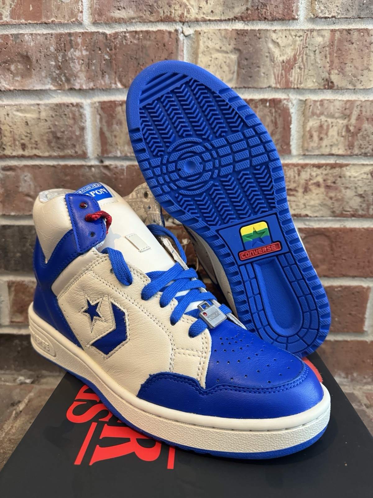 New 10 Converse Weapon Mid Stranger Things Laser Blue Ivory A17934C-101 Men