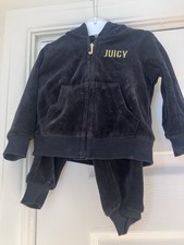 Juicy Couture Black Velour Tracksuit age 12 months
