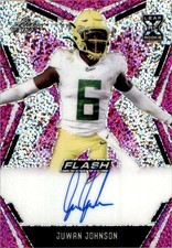 Juwan Johnson 2020 Leaf NFL Flash Pink On Card Auto #BA-JJ4 7/15
