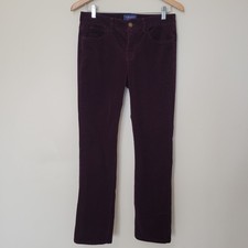 Chaps Denim Women's Size 4 Corduroy Straight Leg 5 Pocket Jeans Purple