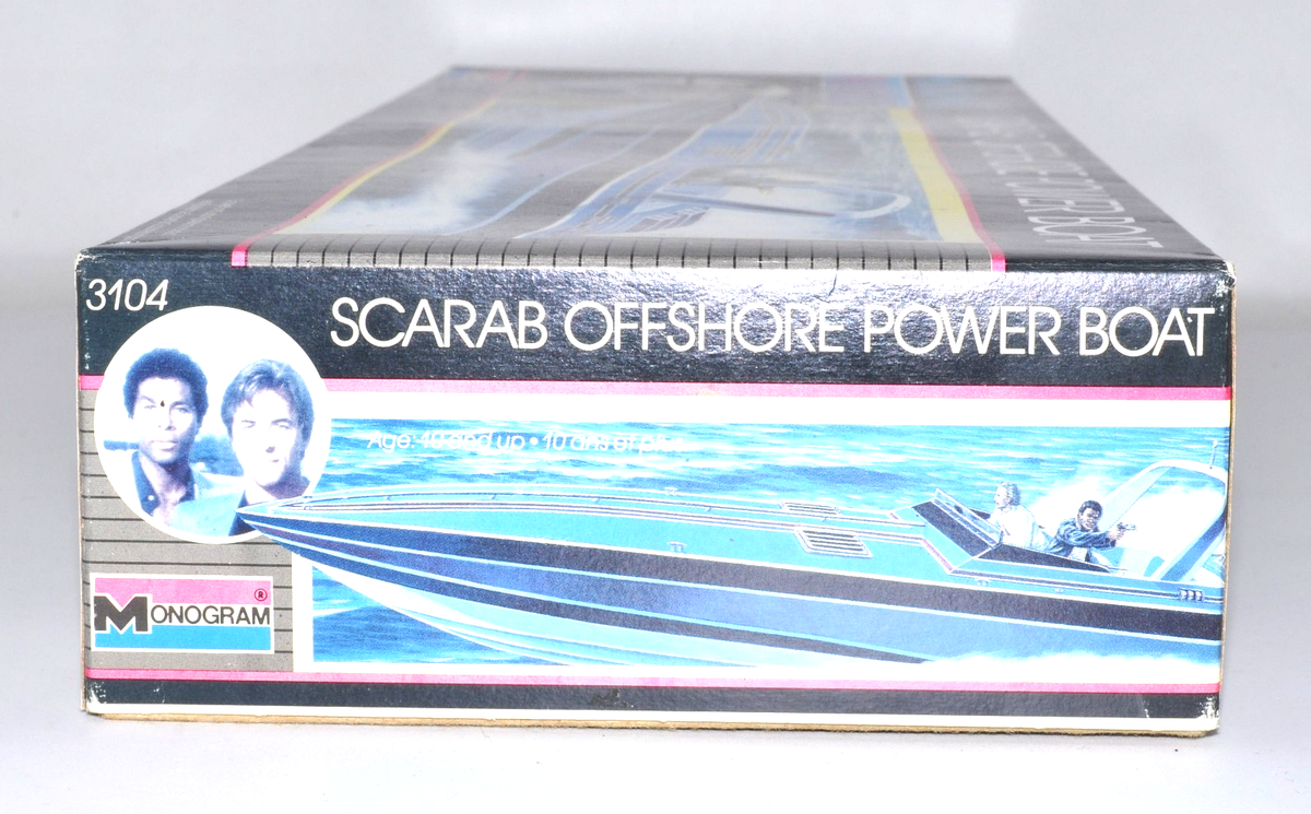 Rare Vintage Miami Vice Offshore Power Boat Model Kit Monogram