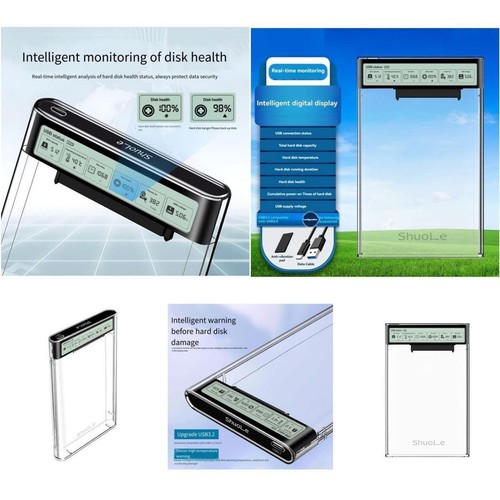 2 5 Zoll für SATA auf USB3 2 Gehäuse von Shuole mit verbesserter Datenübertra - Afbeelding 9 van 13