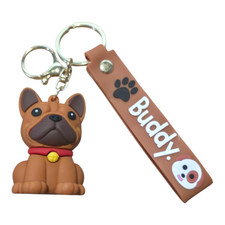 Little Buddy Puppy Brown keychain Backpack Purse Zipper Charm New Free Shipping