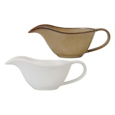 Ceramic Gravy Boat with Handle Dispenser with Spout Serving Easy Clean Sauce