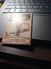 1962 Topps AL and NL Homer Kings #401 Roger Maris/Orlando Cepeda.  Miscut 