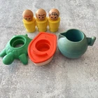 Vtg Fisher Price Little People Bath Toys Lot 1974 Turtle Boat Figures Jumbo Teac