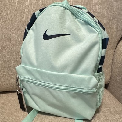 black and mint nike backpack Nike Brasilia Unisex Kids Backpack Mint Green/Black Zip Pockets BA5559-380