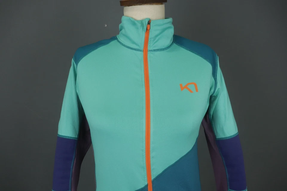 Chaqueta Kari Traa Multicolor Manga Larga Calce Ajustado Cuello Simulado Cremallera Completa Talla M Foto 2 de 4