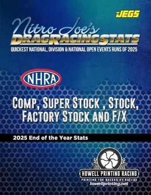 Nitro Joes Drag Racing Stats, NHRA Comp, Stock, Super Stock, Factory Stock 2025