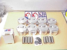 8 New JE SB Chevy 23° Forged Pistons 4.125" Bore 1.325" CH-with .927" Pins P8