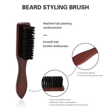 Barber Neck Duster Beard Brush Wooden Handle Soft Bristles Hair Cleaning Tool