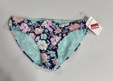 Raisins Floral Bikini Bottom Swimsuit Girls Size 12 Pink Blue Teal Pool Beach