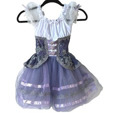 Weissman Girls Purple Pageant Costume Dress XSC Sequin Lace Tulle Ballet Dance