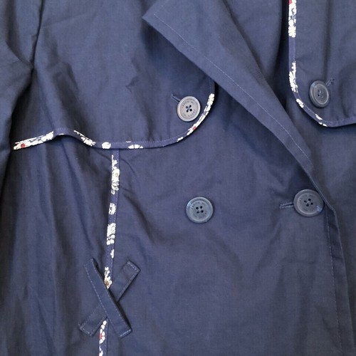Jason Wu for Target Womens Sz L Blue Trench Coat Retro Longline - Picture 4 of 11