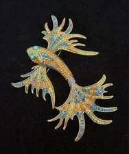 Heidi Daus Inspired "In The Swim" Fish Brooch