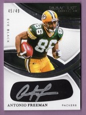 2025 IMMACULATE COLLECTION EYE BLACK AUTO ANTONIO FREEMAN #D 45/49 PACKERS