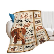 Dachshund Blanket Gifts for Women Girl Soft Warm Weiner Dog Stuff Decor Throw...