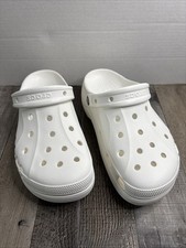 New Crocs Baya Womens Size 10 Slip On Platform Shoes Platform Clogs White