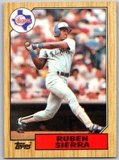 ⚾ 1987 Topps #261 Ruben Sierra Texas Rangers RC