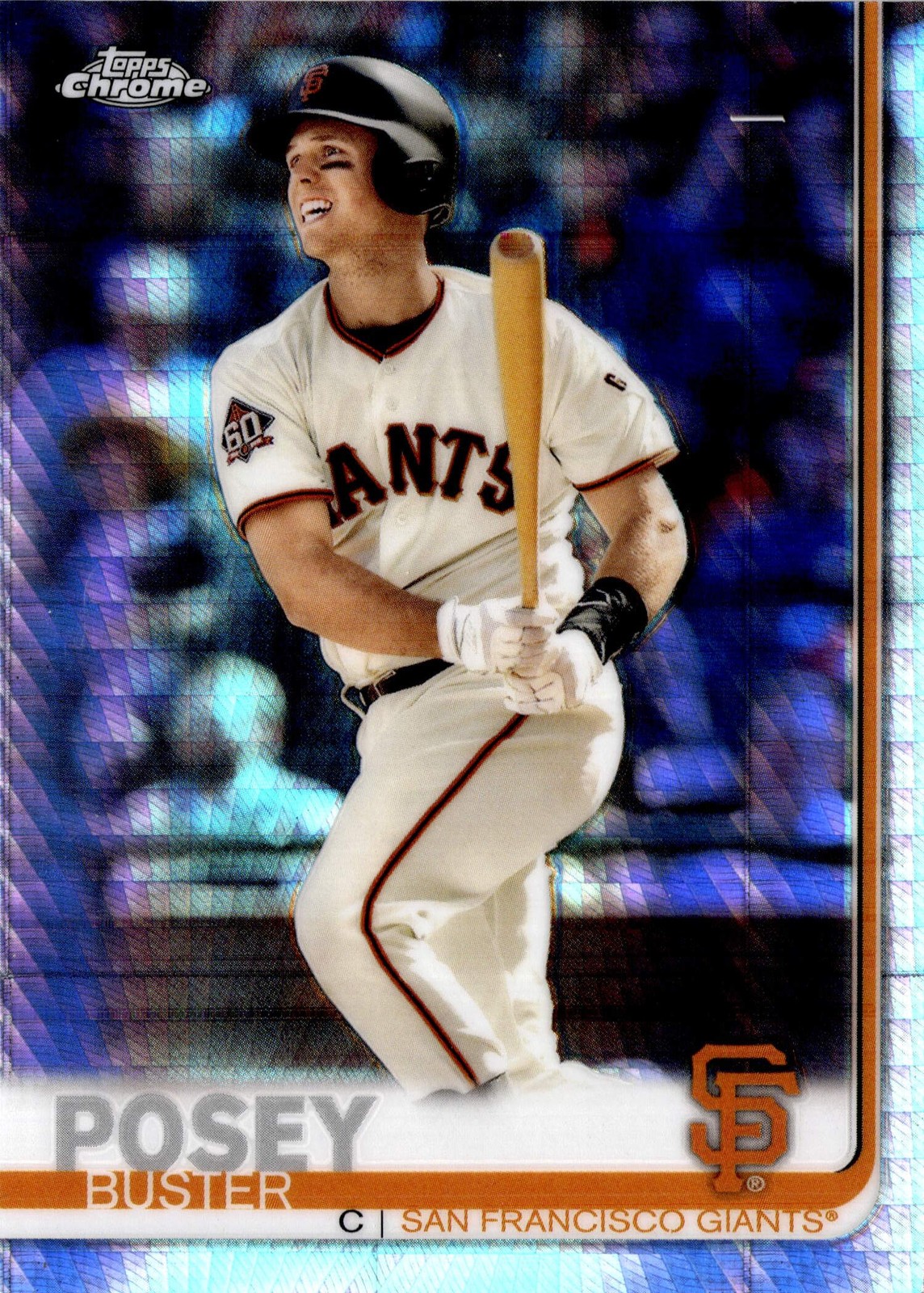 2019 Topps Chrome #82 Buster Posey Prism Refractor