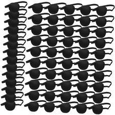 Nuanchu Pcs Pirate Eye Masks for Adults Pirate Single Patches 54 Black