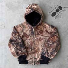 Carhartt YOUTH YJ220 CAP realtree camo hooded work wear jacket