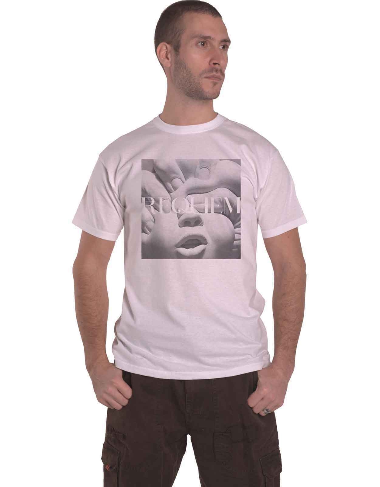 Korn Requiem Album Cover Logo Official Mens White Band T-Shirt