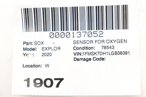2020 - 2025 FORD EXPLORER 2.3L EMISSION SYSTEM O2 OXYGEN SENSOR OEM L1MA9Y460EA - Bild 8 von 8