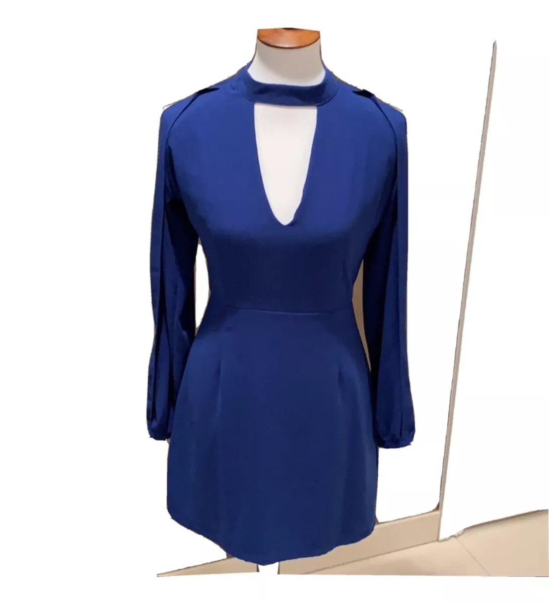 Bebe Dress Royal Blue Slit Sleeve NWT eBay