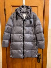 Stylus Quilted Hooded Full Zip Down Fill Puffer Jacket Gray Nwot Sz S $240.00