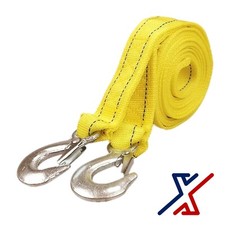 2 X 12 Ft. Polyester Tow Rope Strap Rope 4400lb2ton With 2 Hooks