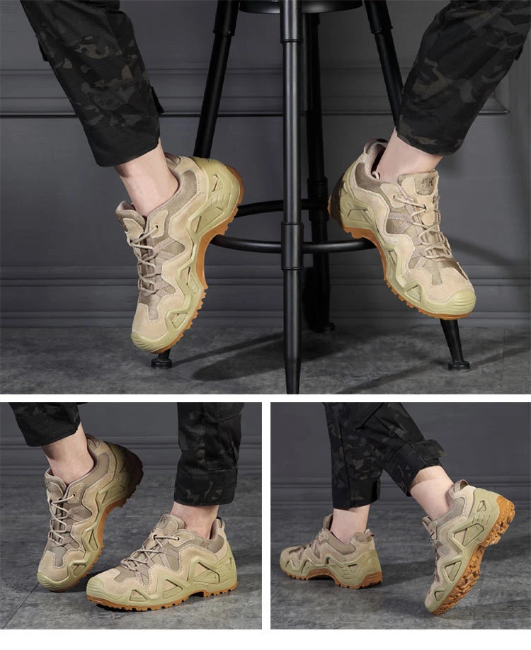 Desert Fans Tactical Lightweight Breathable Outdoor Low Top Hiking Combat Boots - Image 3 of 4