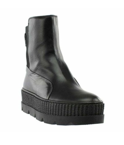 Puma Women's US 6.5 Fenty x Rihanna Chelsea Sneaker Black Leather Ankle Boots - Picture 2 of 10