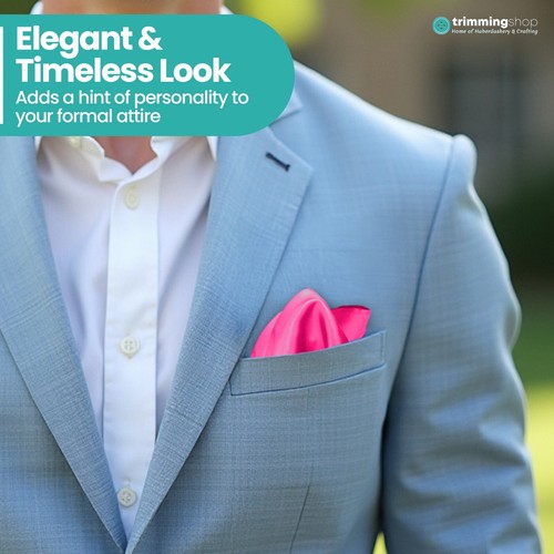 Satin Plain Pocket Square Men Handkerchief Hanky Silky Polyester Fabric Wedding - Picture 91 of 325