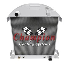 1928- 1929 Ford Model A Kr Champion 3 Row Aluminum Radiator W Chevy Config