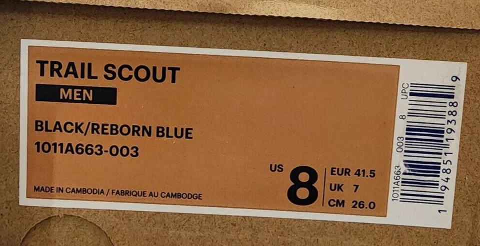 Zapatillas de Trail Running ASICS para Hombre 8 M (Mujer 9.5) TRAIL SCOUT™ en Negro/Azul Foto 4 de 4