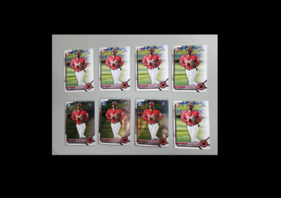 Allan Cerda Bowman Chrome 1st Prospect Paper Lot of 8 DVS 1866