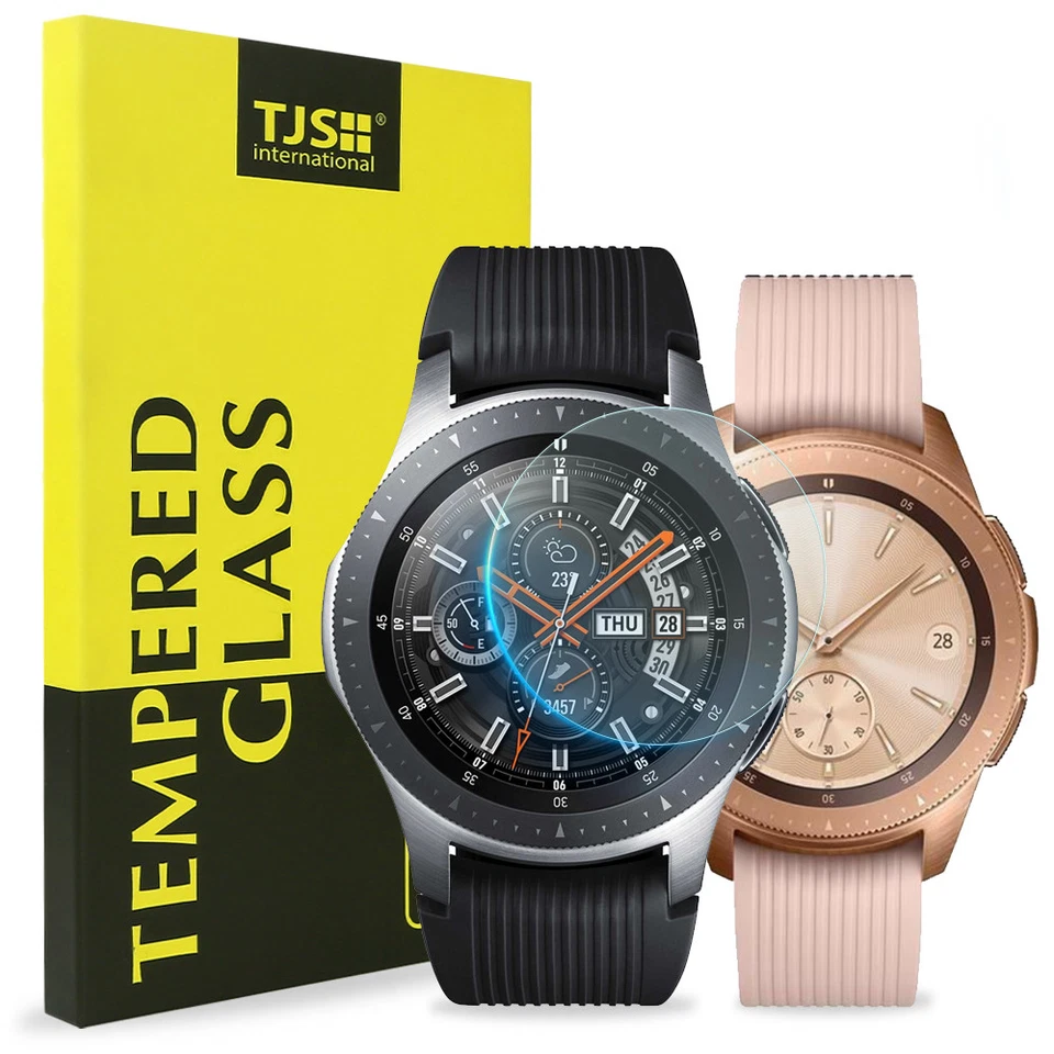 3X TJS For Samsung Gear S2 & Galaxy Watch 42mm Tempered Glass Screen Protector