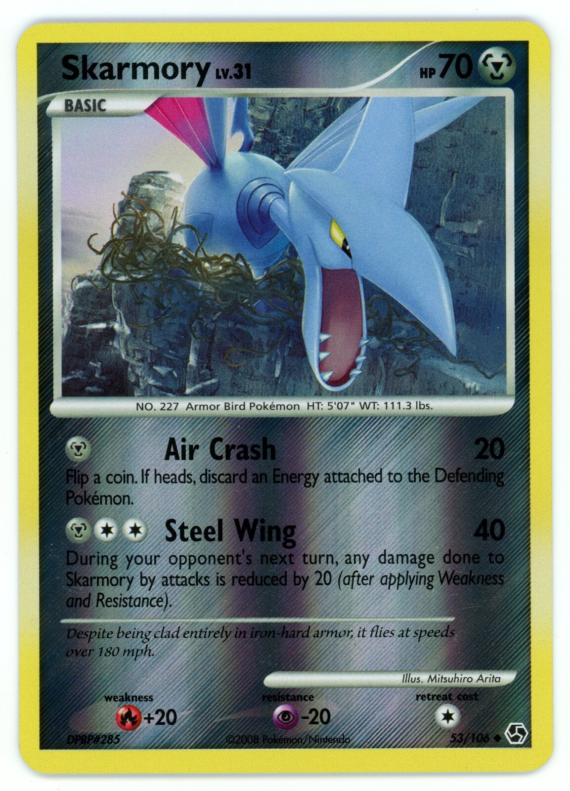 Pokemon Card - Skarmory 53/106 - Great Encounters - Reverse Holo