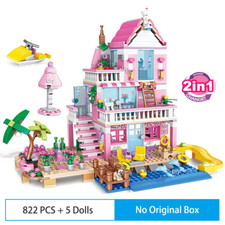 Friends City House Summer Holiday Seaside Villa Apartment MOC Building Blocks Se