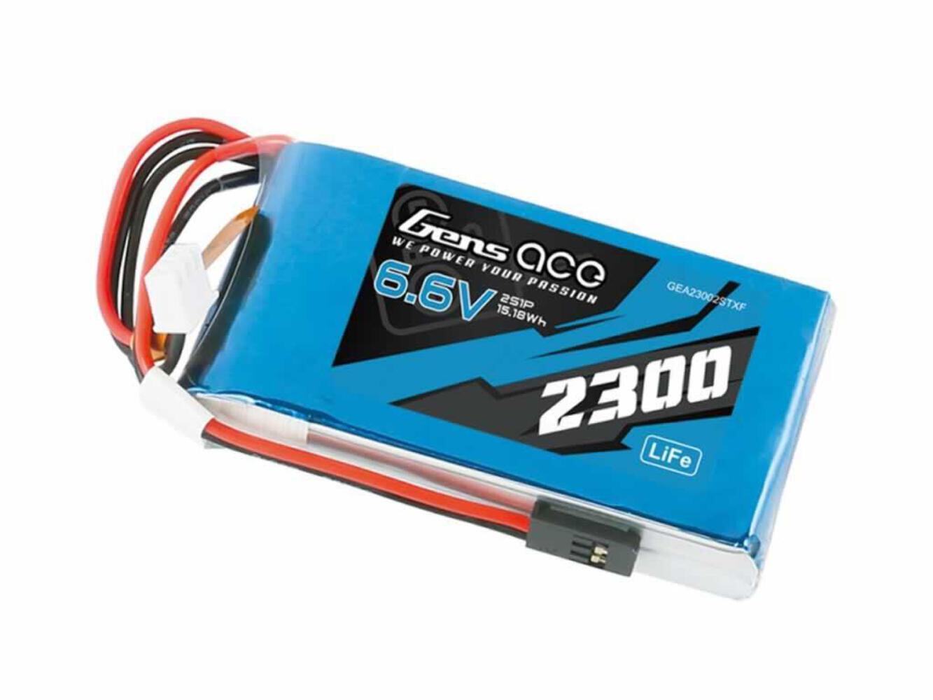 GensAce LiFe 2S 6.6V 2300mAh Tx with Futaba Plug : G2S2300-TX