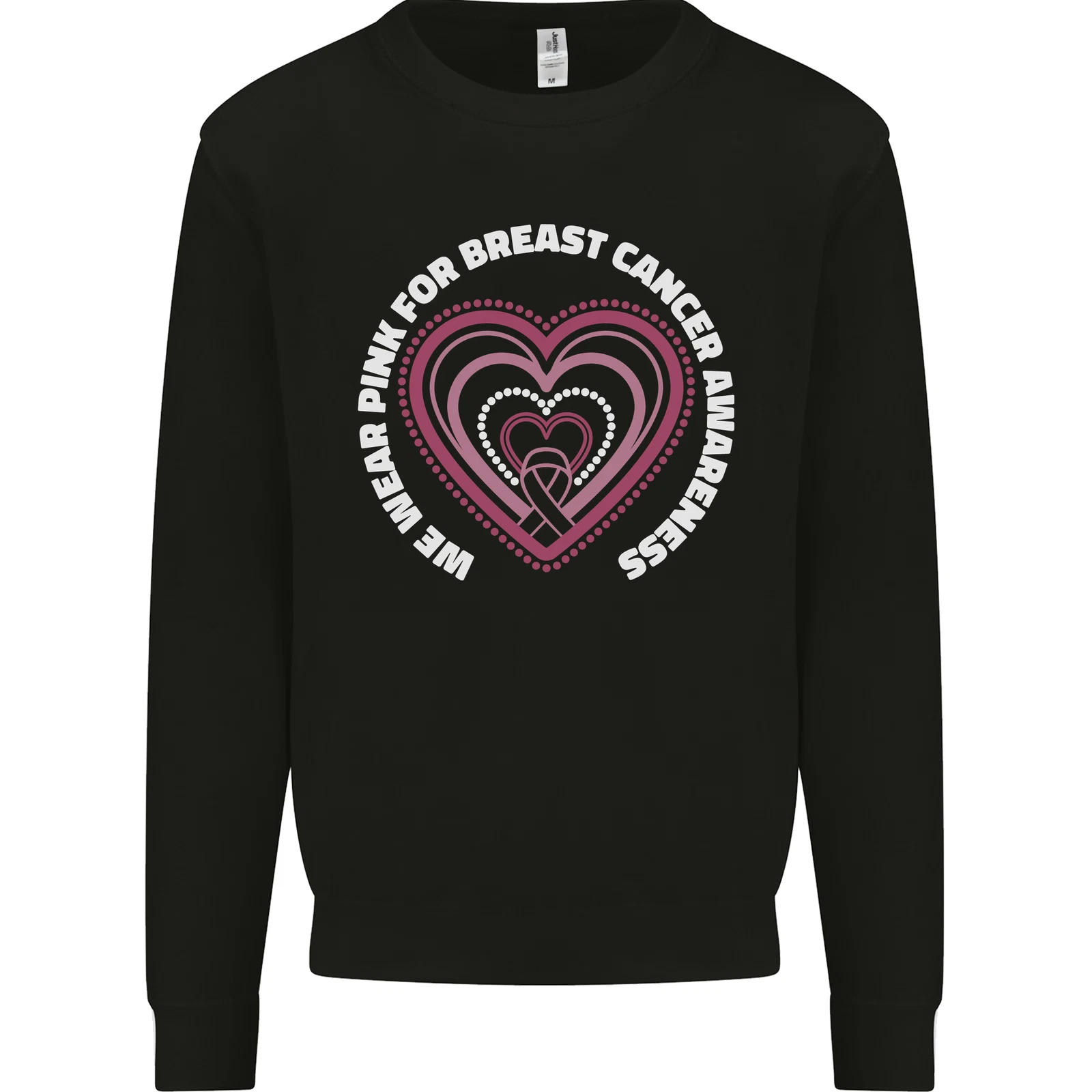 Breast Cancer Awareness I Wear Pink Kids Sweatshirt Jumper